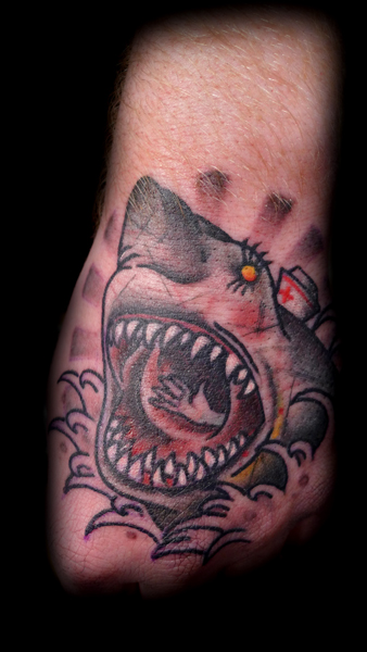 Looking for unique Traditional Old School tattoos Tattoos shark skin rip